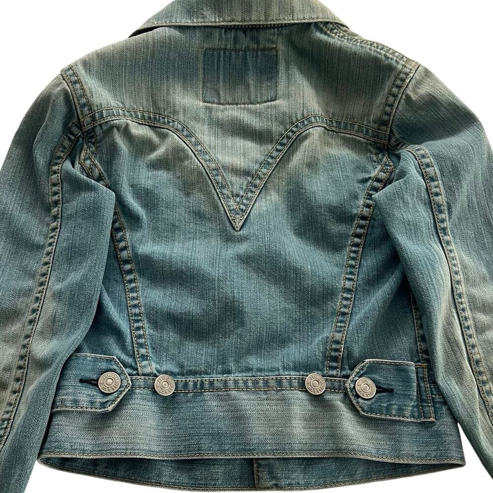 Vintage Levi’s 2004 Women’s 100% Cotton Jean Jacket SZ SM Type 1 Blue Fade - Picture 2 of 15